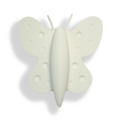 Buton CB fluture alb