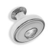 Buton crom alb