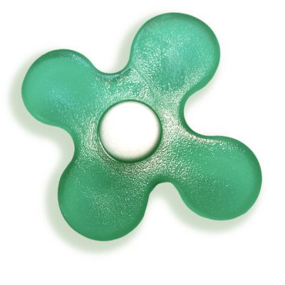 Buton floare verde aluminiu