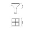 Buton 3022 crom - imagine 2